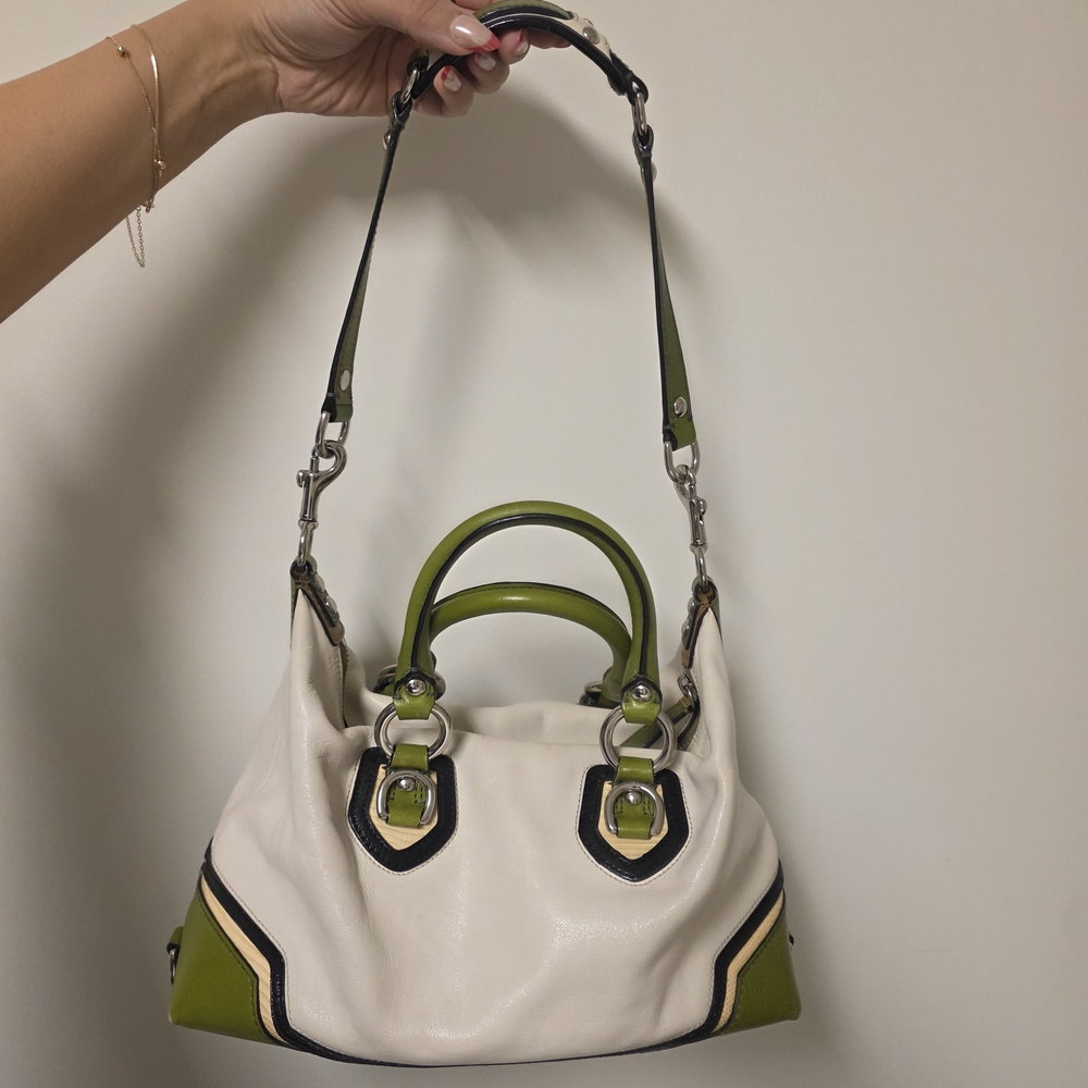 Coach White and Green Women's Bag - Picture 3 of 7
